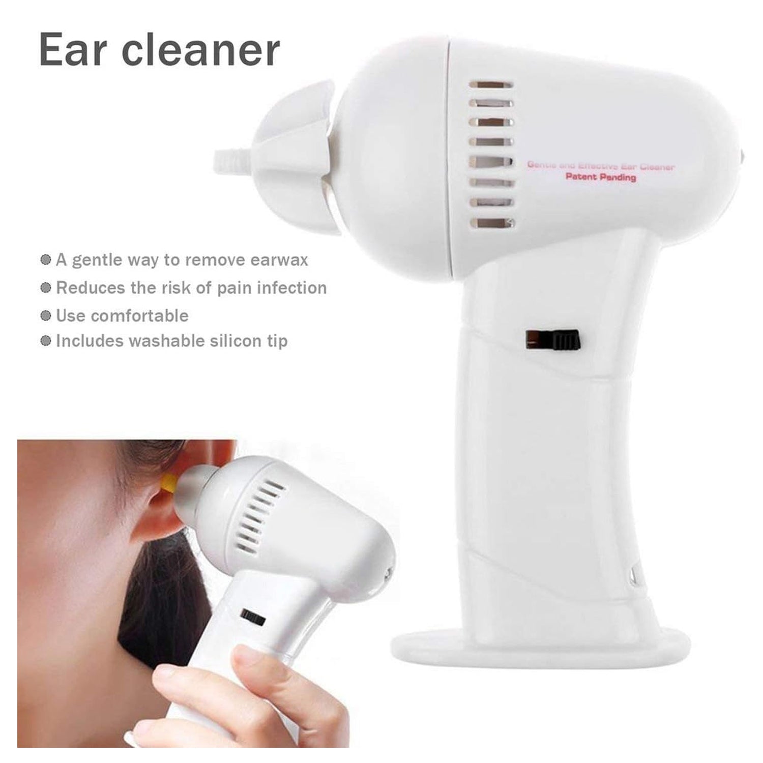 7247 Vacuum Ear Cleaning System Clean Ears Care Removel Tool Earpick Cleaner Vacuum Removal Kit Safe Gentle Hygienic with 8 Silicon Cleaner Clips and Cleaning Brush 7247 Vacuum Ear Cleaning System Clean Ears Care Removel Tool Earpick Cleaner Vacuum Removal Kit Safe Gentle Hygienic with 8 Silicon Cleaner Clips and Cleaning Brush